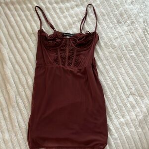 urban outfitters mini corset dress